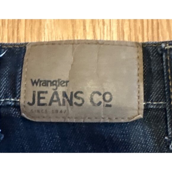 Wrangler Jeans Mens Straight Fit Denim Jeans Dark Wash Size 34x32 - Picture 5 of 7